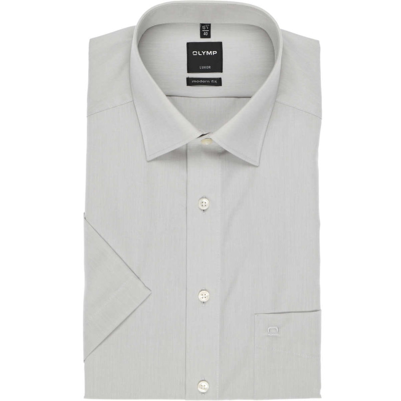 OLYMP Luxor Modern Fit Hemd silbergrau, Einfarbig